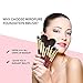 MiroPure 8-Piece Kabuki Makeup Brush Set with Ear Pick and Acne Needle (Golden Carmine / Black)