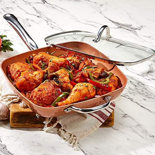 1 Copper+Chef+Diamond+Skillet+Cookware