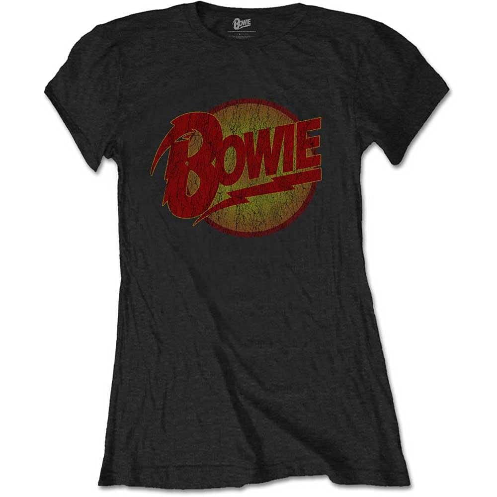 David Bowie Women's BOWTS09LB04 T-Shirt, Black, X-Large