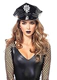 Leg Avenue Women's Police Hat Costume Accessory, Black, One Size