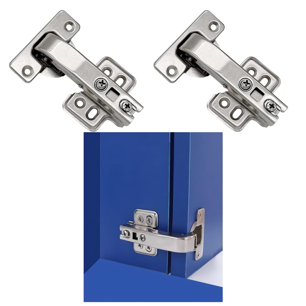 [2 pcs] Cabinet hinged Door 180 Degree Hinge 90 Degree Cabinet Corner Door Soft Closing Hinge [4 Holes]