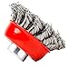 HOYIN 2-1/2Inch Wire Cup Brush, 0.020In Stainless Steel ,Twist Knotted ,5/8inch-11UNC for Angle Grinders