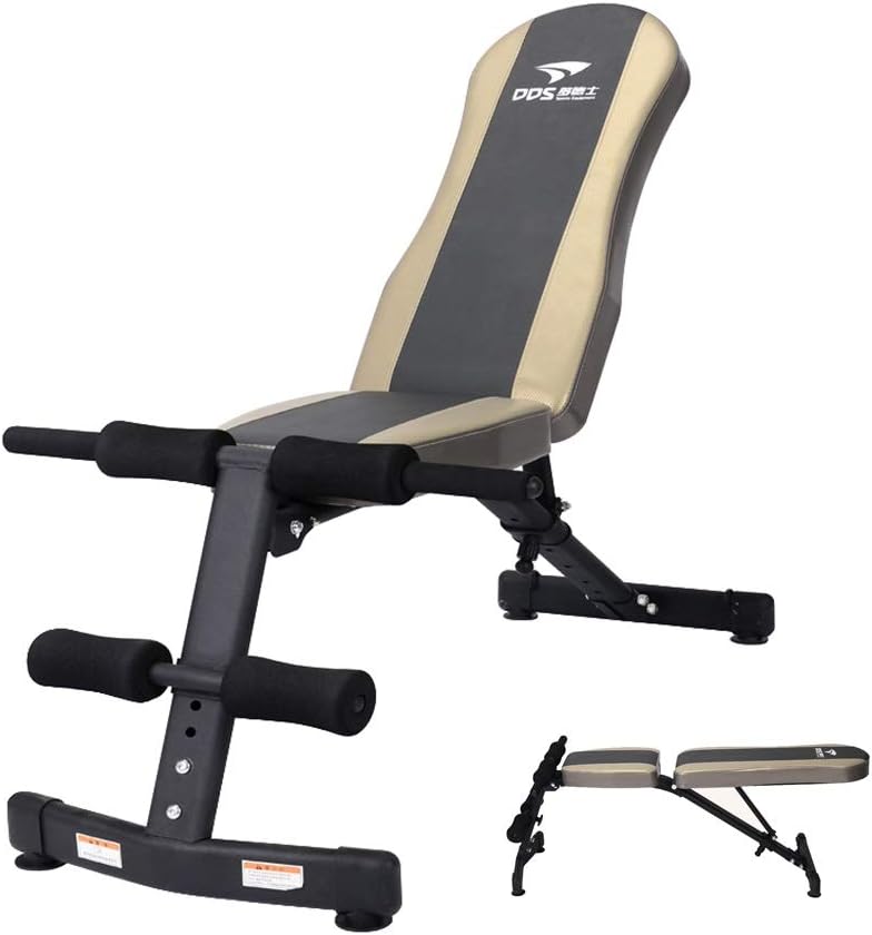 Adjustable Benches Dumbbell bench home folding bench press sit-up aid sports chair load-bearing 300kg six-speed adjustment Benches (Color : 46 * 120 * 118cm)