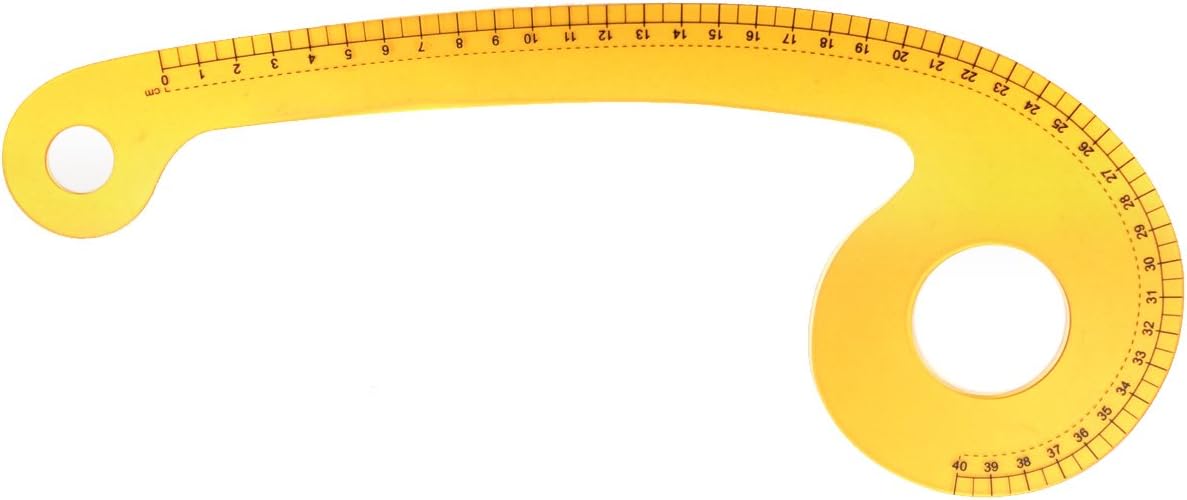 Tailoring Ruler 30cm French Curver Styling Design Ruler, Clear Arm Hole Curve, Unbreakable Plastic Plastic Template