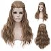 Long Curly Costume Party Wig Cosplay Halloween Synthetic Wigs Come with Wig Cap (Ash Blonde)