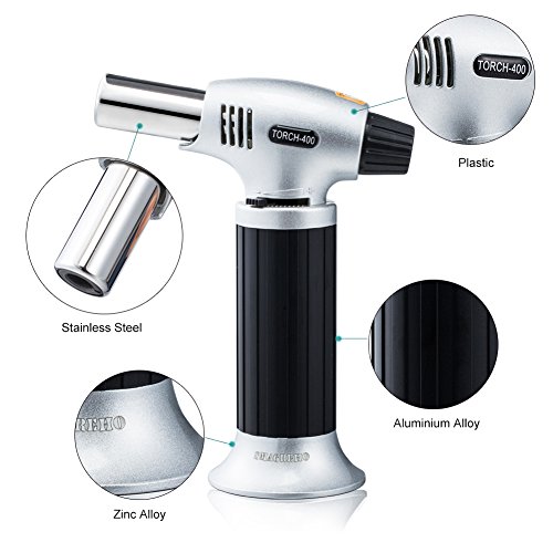 Culinary Torch Professional Kitchen Cooking Torch for Creme Brulee Butane Blow Torch for Home