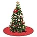 ABOAT 30 inches Red and Green Reversible Christmas Tree Stand Mat Accessory for Floor Protection and Holiday Party Decoration