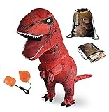 T-Rex Originals T-Rex Costume Inflatable Dinosaur Suit Halloween Adult Inflatable Costume (Red) 