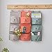 ZOOPOLR Cute Bear Wall Mounted Storage Bag Over The Door Storage Pockets Wall Door Closet Hanging Storage Bag Organizer (Dimgray)