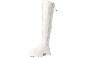 DREAM PAIRS Women's Platform Over The Knee Boots Lug Sole Round Toe Thigh High Long Chunky Block Heels Fall Boots
