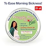 Three Lollies Preggie Pop Drops Plus with Vitamin B6 for Morning Sickness Relief,Sour Raspberry and  Sour Lemon, 21 count