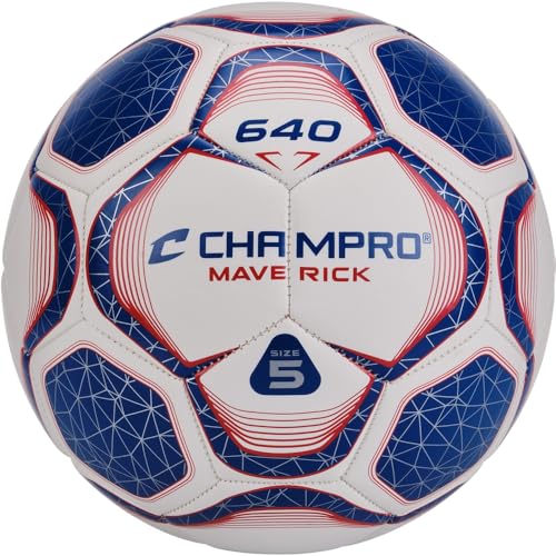 Bola de futebol Maverick, tamanho 3, vermelho, branco, azul