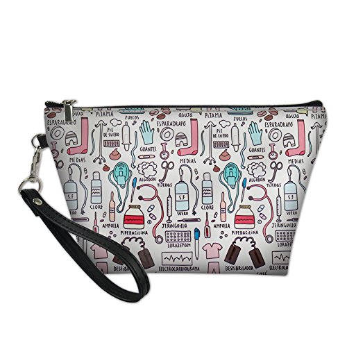 SANNOVO Nurse Gift Women Travel Cosmetic Organizer Makeup Pouch Portable Case
