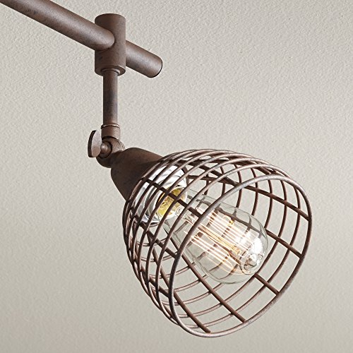 Pro Track 30"W Metal Grid Bronze 4-Light Track Fixture