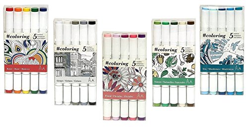 UPC 635665328093, Art Alternatives Coloring - Professional, Alcohol Based, Coloring Markers, 5 Color Sets Ideal for the Johanna Basford Coloring Canvas Range Bundled with a Plexon Rollerball Pen