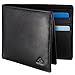 MOTIONTREND Men's RFID Security Protection Leather Wallet (Black)