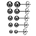 JewelrieShop Ball Earrings 316L Surgical Steel Earrings Round Ball Stud Earrings Set for Women