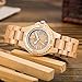 Sentai Wood Watch, Womens Handmade Wrist Watch with Adjustable Band, Date Calendar, Luminous Pointer