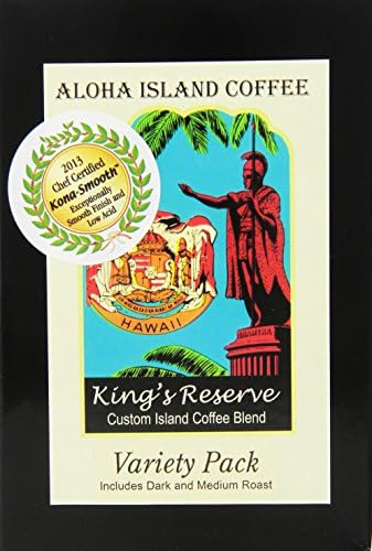 Aloha Island Coffee Variety Pack of Organic 100% Pure Kona Coffee Pods, 18 Pods, 18-Count