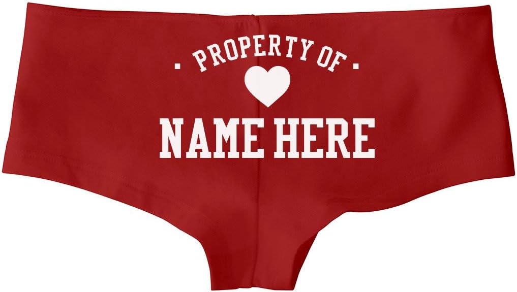 Custom Heart Property of : Low-Rise Cheeky Underwear