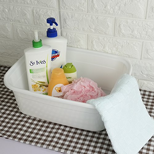 HOMMP Rectangular Plastic Dishpan/Wash Basins, 4 Pack