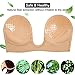 KAIYANG Strapless Sticky Bra Invisible Bra I Backless Straples Push up Bra Reusable Silicone Bra for Women with Drawstring, Suit for Wedding Party Dress(A B CD Cup) (D)