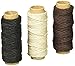 The Beadsmith 100% Hemp Cord – 3 Spools in Black, Brown & Natural – 1mm, 29.5 Foot Each, 20LB Test Strength