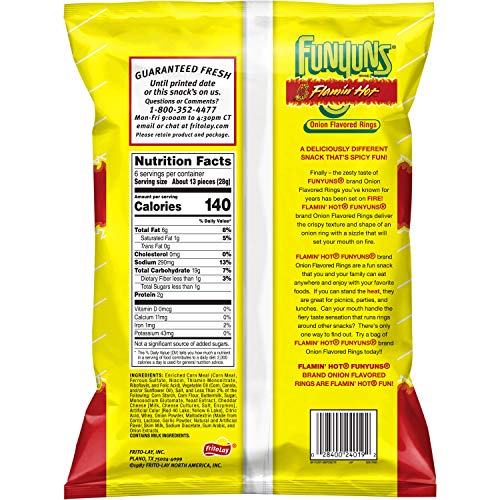 Funyuns Flamin' Hot Rings, Onion Flavored Rings, 6 Oz Pricepulse
