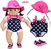 Sophia's Polka Dot Bathing Suit Set for 15'' Dolls, Navy/Pink