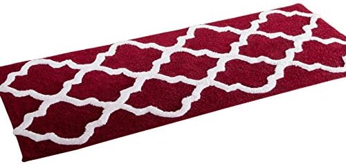 Dasior Thick Soft Non-Slip Bath Mat,Rectangle Rug Mat Carpet Water Absorbent for Bathroom Kitchen Burgundy