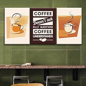 3 Panel Coffee Art with Coffee Doesn