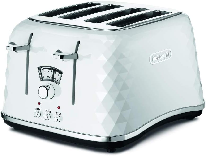 De'Longhi Brillante CTJ4003W 4-Slice Toaster White