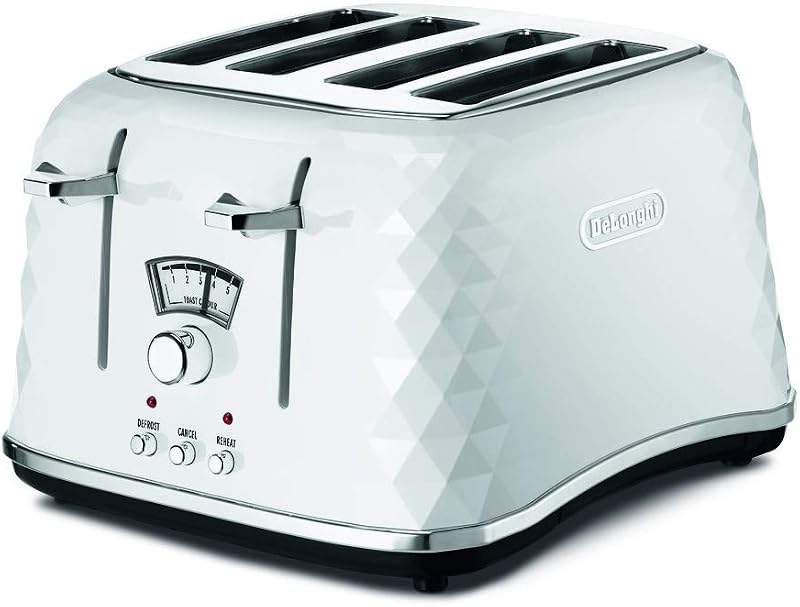 De'Longhi Brillante CTJ4003W 4-Slice Toaster White