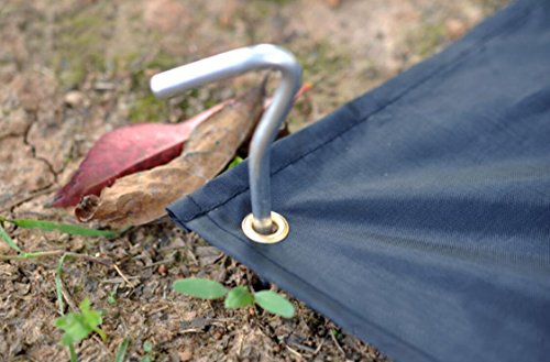 YUEDGE 18CM10PCS Tent Pegs Lightweight Heavy Duty 7-Shaped Aluminum Alloy Tent Pegs Stakes Nail for Gardening, Camping, Hiking