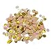 Mybbshower Gold Blush Peach Ivory Small Dot Wedding Confetti Party Decoration Pack of 17 Grams