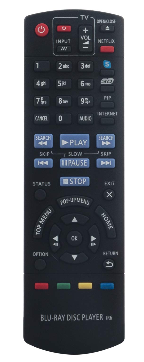 ALLIMITY N2QAYB000723 Remote Control Replace for Panasonic Blu Ray Disc Player DMP-BDT120 DMP-BDT220 DMP-BDT220EB DMPBDT120 DMPBDT220 DMPBDT220EB
