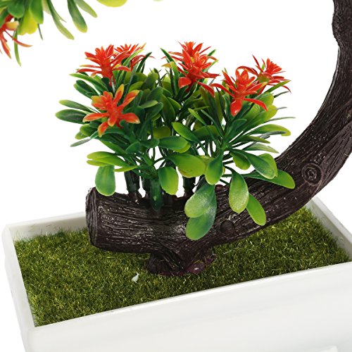 CAVEEN Artificial Topiary Plants in Pot Fake Green Bonsai Tree Decoration for Home Office Desktop Unique Gift #1