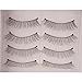 GREEN FABWOOD 10 Pairs Black Long Thick Soft Reusable False Eyelashes Fake Eye Lash for Makeup Cosmetic