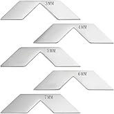 BENECREAT 5 Pcs 201 Stainless Steel Corner Miter Tool, 3/4/5/6/7mm Book Binding Corner Cutting Tool, Bookbinding Corner Cutti