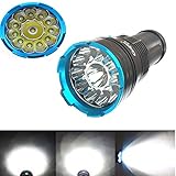 Gugou Waterproof Tactical 3 Mode 10000 Lumen 12x CREE XM-L T6 LED Hunting Flashlight (BLUE)