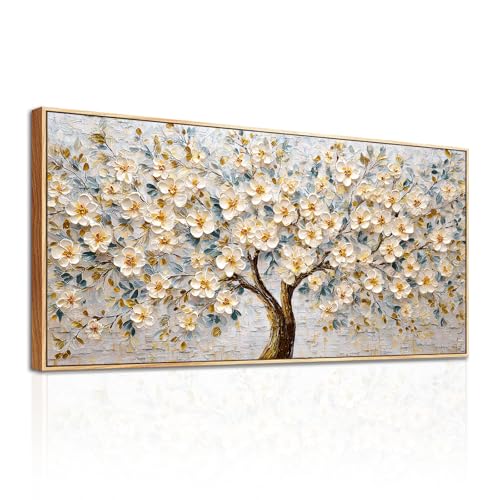 SERIMINO Modern Living Room Decoration Frames, Large Decorative Canvas, Decorative Prints Tree of Life, Flower Paintings, Nature Room, Bedroom, Dining Room, Hallway, 50 x 100 cm