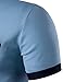 Whatlees Mens Hipster Casual Slim Fit Short Sleeve Contrast Collar Polo Shirts with Fake Pocket/Tops