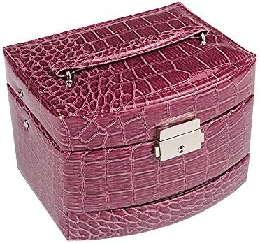 YYWDP Portable Jewelry Box, Lockable Jewelry Box With Mirror Mini Size For Home Travel Jewelry Storage [Energy Class A]
