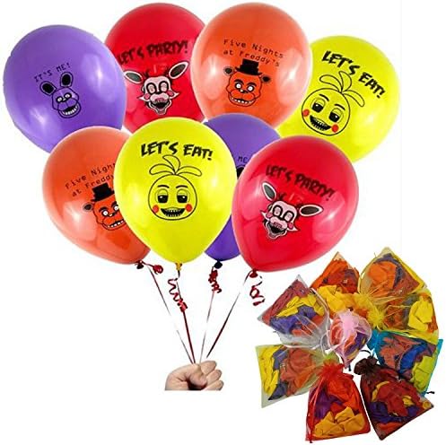 Fnaf- Five Nights At Freddy's style Party Balloons 12" - 6 Balloons of 4 style - 24pcs / packed in A nice net bag