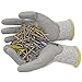 JORESTECH Palm Dipped Polyurethane Coated Seamless Knit Work Gloves PPE Hand Protection Blade Cut Resistance Level 5 (Large) Pack of 12