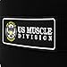 Weight Lifting Belt - US Muscle Division Back Support Belt + Easy Open Velcro Hook And Loop Fastener - Double Stitched Weight Belt Featuring Soft Feel 6” Wide Padded Neoprene (Large)