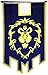 World of Warcraft Horde Alliance Badge Banner Flag Orc Emblem Poster (Blue)