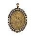 Bezel Pendant Trays Oval Cabochon Settings Trays Pendant Blanks For Jewelry Making 10Pcs #9