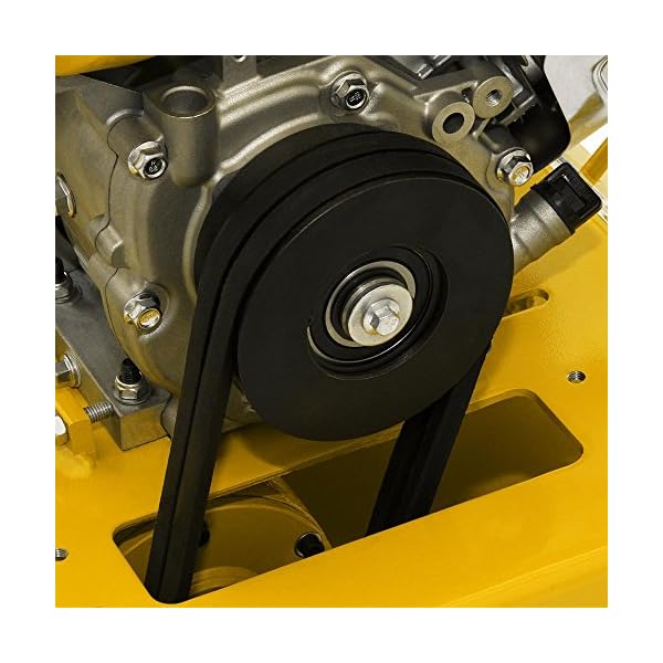 DENQBAR Profi Rüttelplatte mit Benzinmotor mit 102 kg und 20 kN Verdichtungsdruck inkl. PU-Matte & Transportfahrwerk – Bild 5
