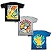 Pokemon Big Boys 3 Pack Tee Bundle, Royal/Silver/black,S-8